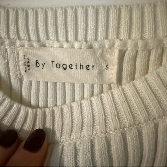 By Together Ribbed Knit Tank Top - Cream - Picture 2 of 3